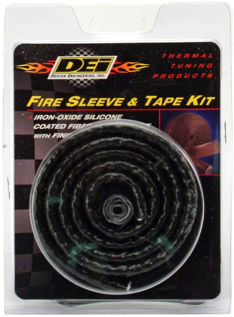 Design Engineering 010472 Fire Sleeve and Tape Kit 5/8" I.D. x 3ft Heat Protection for Wires, Hoses, etc.