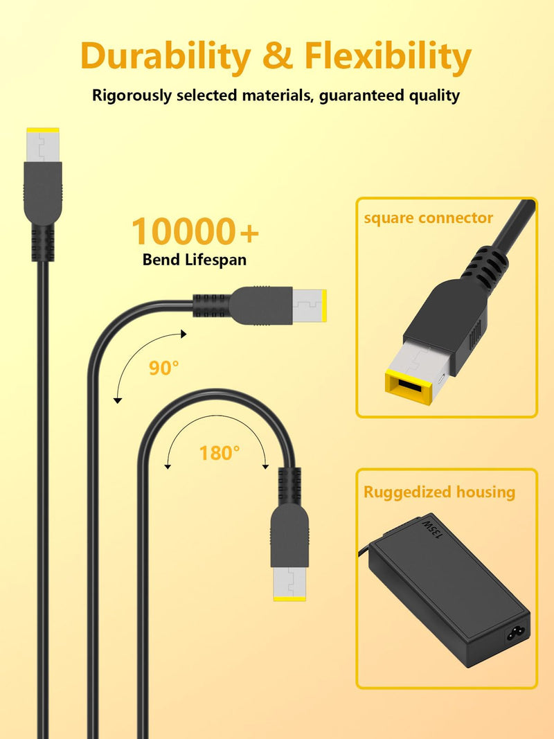 Replacement Lenovo 135w Charger Lenovo Thinkpad X1 Extreme L440 L450 L460 P50s P51s T431s T440 135w AC Adapter Slim Tip Compatible with 4X20E50558 Thinkpad Docking Station 40AF0135US