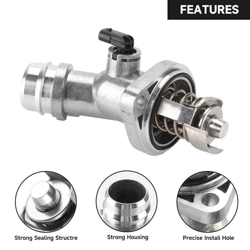 Engine Coolant Thermostat Housing Assembly - Compatible for Hyundai Elantra 2.0L L4 - Gas 2017-2020,for Hyundai Veloster 2.0L L4 - Gas 2017-2020 [Base, Premium] - Replace Part 255002E085