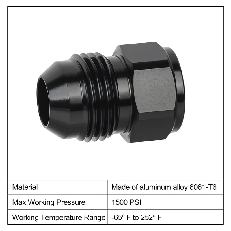 EVIL ENERGY 6AN Female to 8AN Male Flare Reducer Expander Adapter Fitting 2PCS
