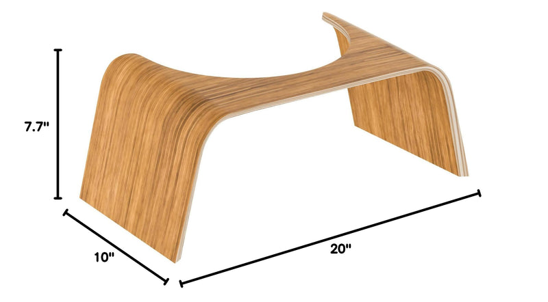 Squatty Potty Slim Teak Toilet Stool - 7-inch Height | Original Bathroom Wood Stool for Natural Positioning Brown