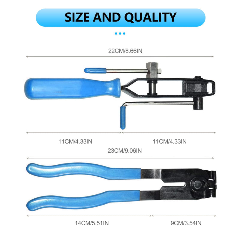 CV Joint Axle Boot Clamp Pliers, Automotive CV Boot Clamps Tool Set, Hose Clamp Pliers and Ear Clamp Pliers for CV Axle Clamp Tool, Suitable for Vehicles ATV UTV boot Clamps (Blue) Blue