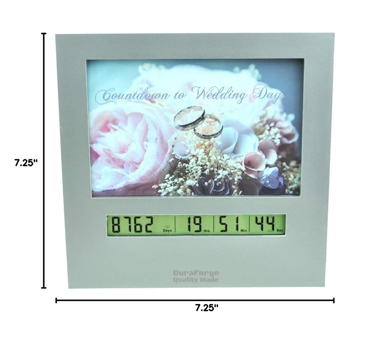 Wedding Countdown Clock with Large Digital Display Day Timer is Also a 4x6 Picture Frame Use it as a Reusable Advent Calendar or Count Down to New Baby, Honeymoon Vacation Xmas Retirement