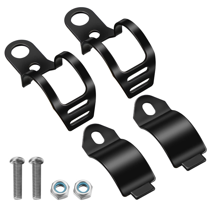 Frienda 2 Pairs Motorcycle Fork Indicator Brackets Metal Motorcycle Turn Signal Mount Brackets Turn Signal Light Indicator Bracket Clamps Black Fork Relocation Clamps, 30-43 mm, Black