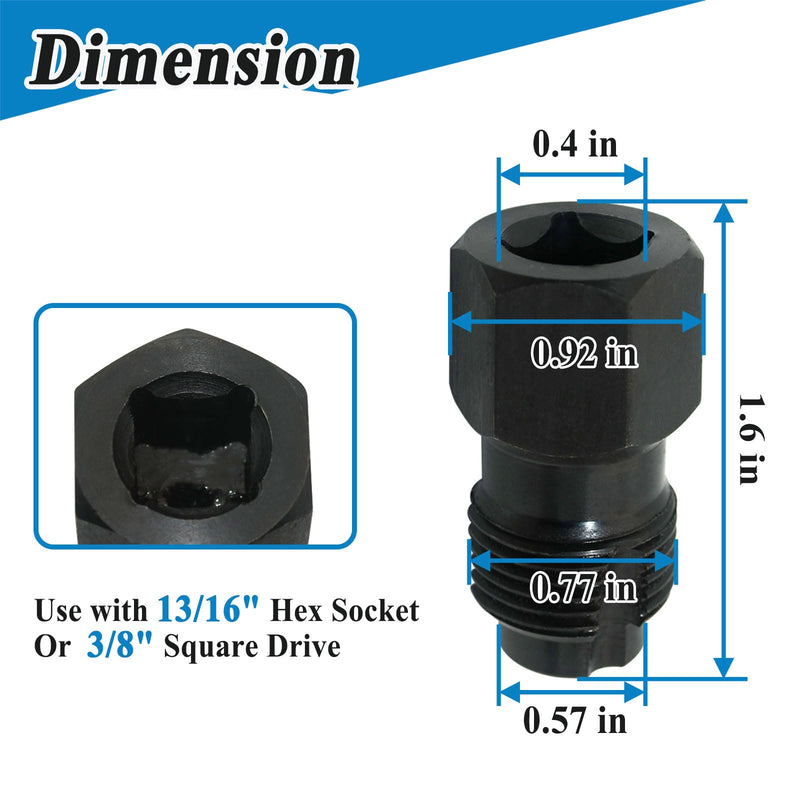 2Pcs 12220 NOx Sensor Thread Chaser M20x1.5, Clean Worn Threads, Use with 3/16'' Hex Head or 3/8'' Square Drive