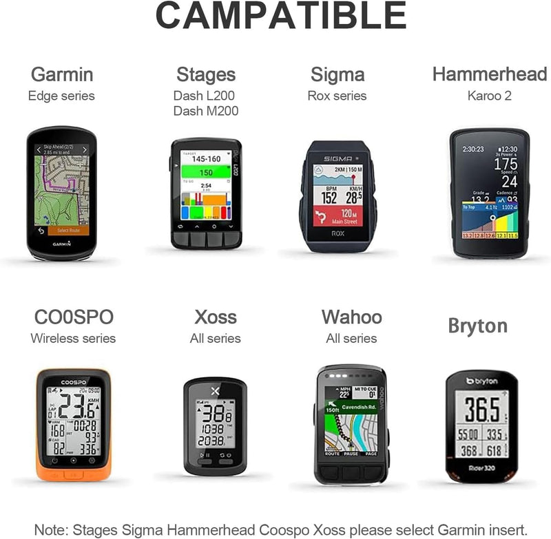 Aero Integrated Handlebar System Out Front Bicycle Computer Mount for Garmin Edge Wahoo Elemnt Bryton Fits Canyon CEP Cockpits and Wilier Filante Bar Handlebar and More (Black B) Black B