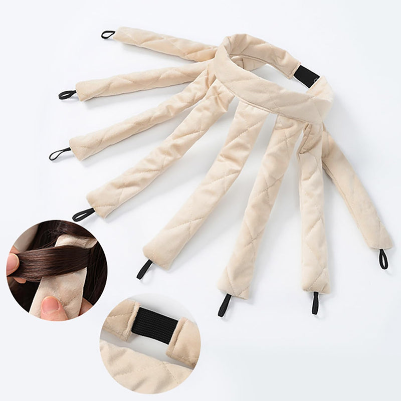 Octopus Heatless Curls Curlers Headband - 1 Piece, Beige, Heat-Free Curler Overnight, Suitable for Wet and Dry Hair, Long and Short Hair, at Home and on the Go