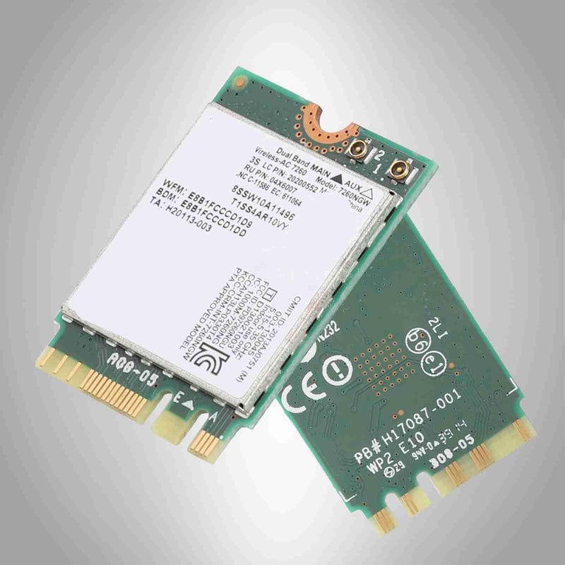 ASHATA 2.4G 5G Network Card for 7260 AC 867Mbps NGFF M2 WiFi Card Laptop Network Adapter for ThinkPad T440 T440S T440P X230S X240S L440 W540 etc