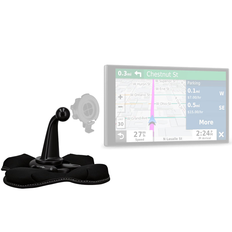 Friction Beanbag Dashboard Mount for Garmin Drivesmart 86 XL GPS | Portable NonSkid Car Truck RV Navigator Holder for Garmin Nuvi Drive Dezl Zumo Driveassist DriveLuxe StreetPilot 17mm & 22mm RectNoSkid