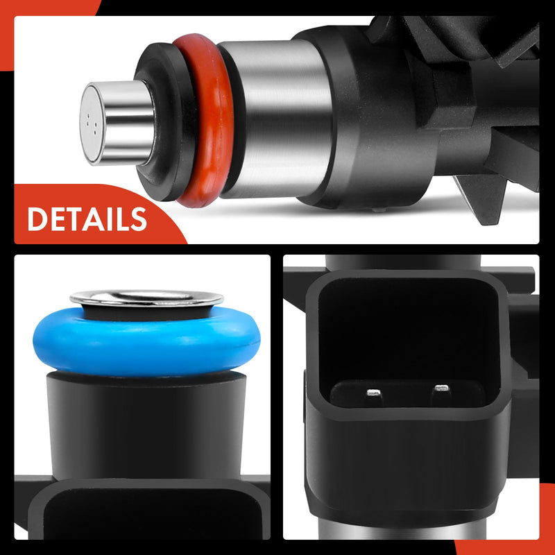 A-Premium 4 Holes Fuel Injectors 0280158233 Compatible with Jeep Grand Cherokee, Wrangler & Dodge Challenger, Charger, Durango, Grand Caravan, Journey & Chrysler Town & Country & Volkswagen, 3.6L
