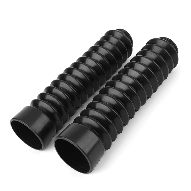 Acouto Front Fork Covers Motorcycle Bike Rubber Boot Gaiters Front Fork Cover Shock Gators Black for Dirt Bike