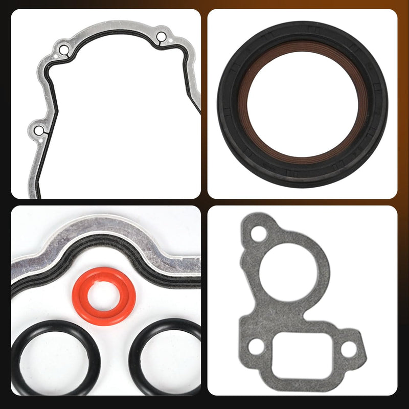 Timing Cover Gasket Set & Camshaft Retainer Plate Gasket Fits 4.8L 5.3L 5.7L 6.0L 6.2L LS Gen III IV V Engine - LS1 LS2 LQ4 LQ9 LS3 L92 L94 L76 L77 LY6 L96 Replace# TCS45993 12633904 12589016
