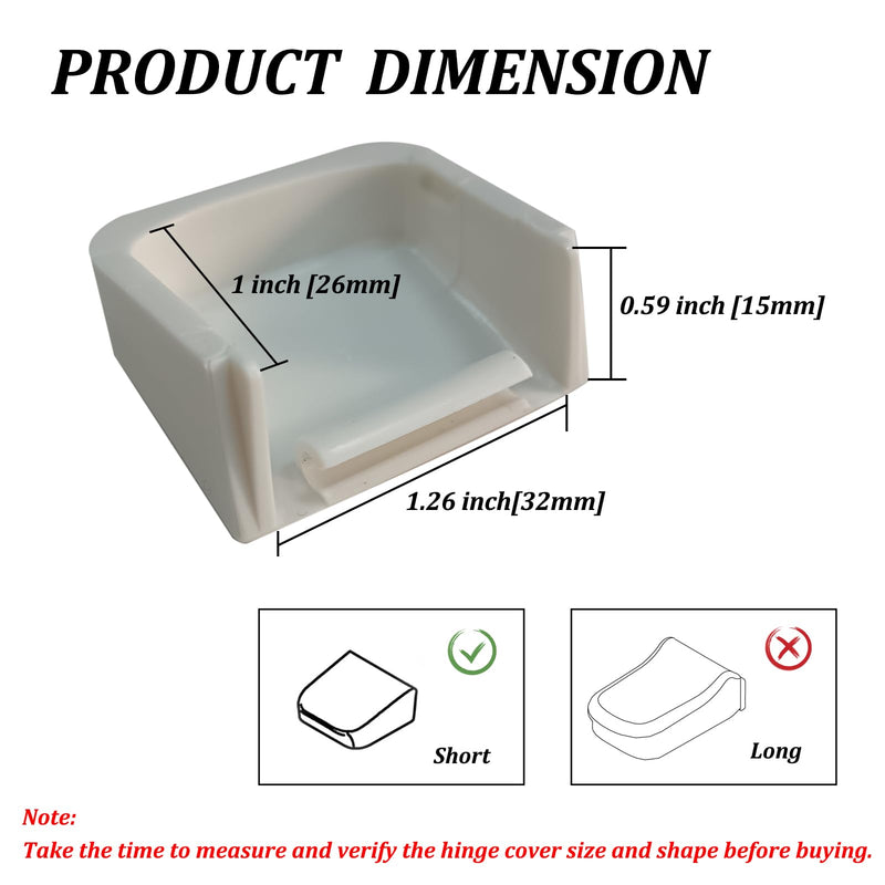 6 Packs Toilet Seat Hinge Cover Caps Compatible with Kohler 7315/7316 Toilet Seat Replacement Parts