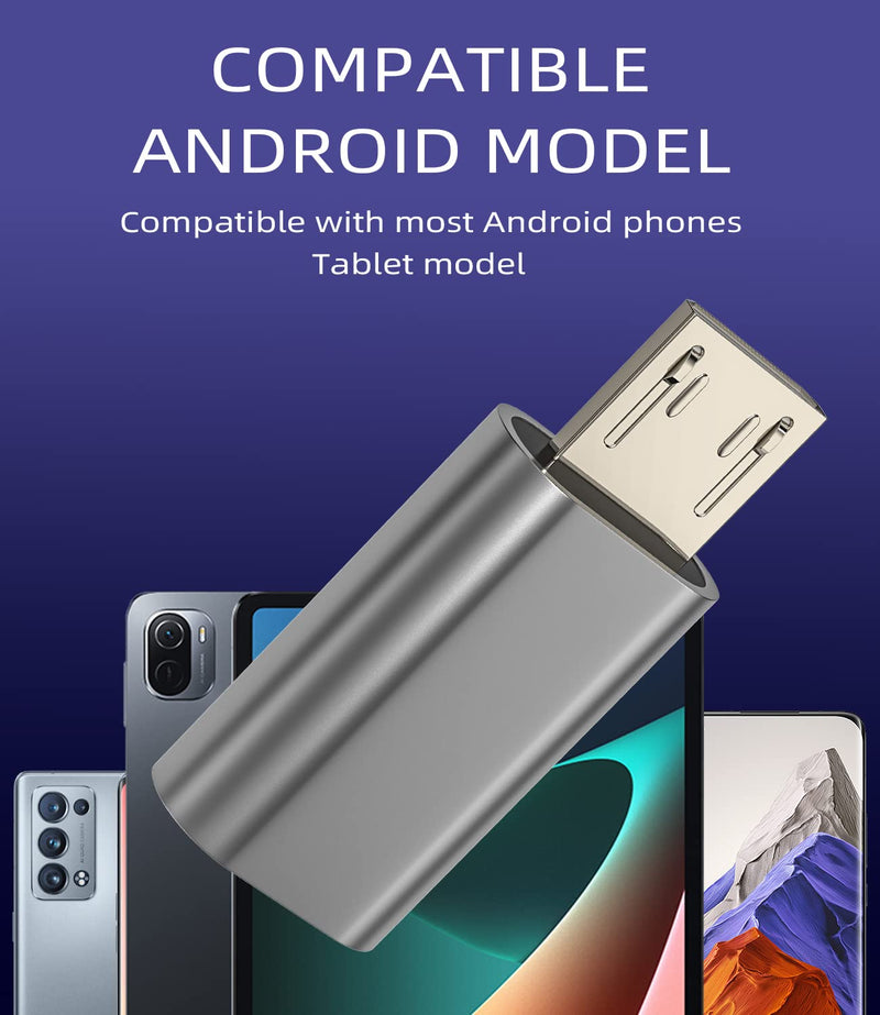 Lightning to Micro USB Adapter (3 Pack) Compatible with Samsung Galaxy S7 Active Edge S6 Note5 Note4 Note3 Lightning Female Cable Micro USB Male Port Converter Accessories Portable Travel Daily Car
