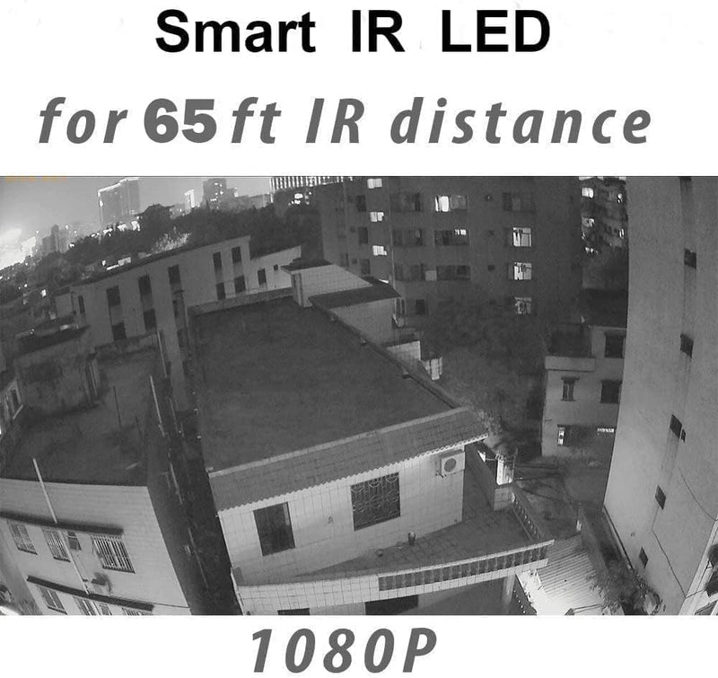 4MP Analog Coax Turret Dome TVI CVI CCTV Surveillance Security Camera, 2.8mm 100° Wide Viewing Angle, 65ft IR Night Vision, Outdoor, Full Metal Housing, ONLY Compatible with 4/5MP and 8MP DVR 4MP Turret TVI Camera White