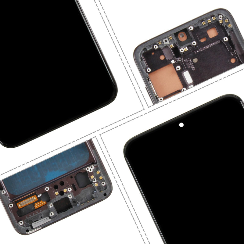 for Samsung Galaxy S23 5G Screen Replacement,Black with Frame, Incell | for SM-S911U S911A S911W,LCD Display Digitizer Touch Screen Assembly,Includes Tools,No Fingerprint