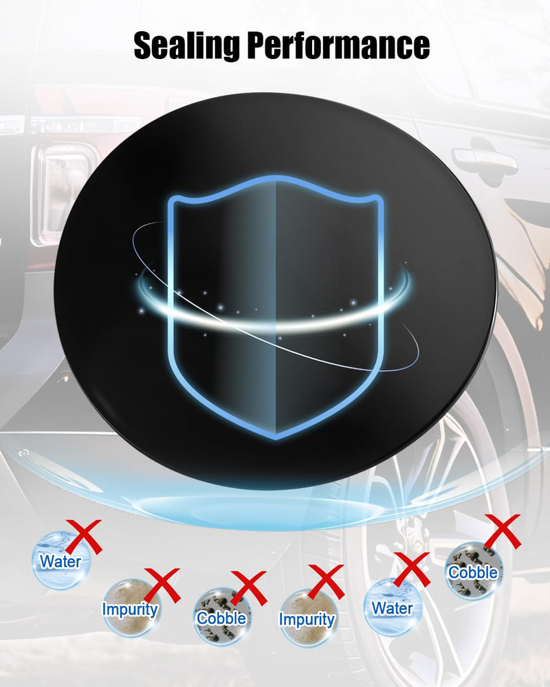 Primed Fuel Tank Filler Door Compatible with Ford Explorer Police Interceptor Utility, Gas Cap Cover Replace BB5Z-78405A26-APTM BB5Z78405A26APTM