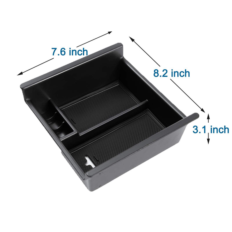 JDMCAR Center Console Organizer Compatible with Toyota 4Runner Accessories 2010-2024 and Kia Telluride (2020-2024), Insert ABS Black Materials Tray, Armrest Box Secondary Storage
