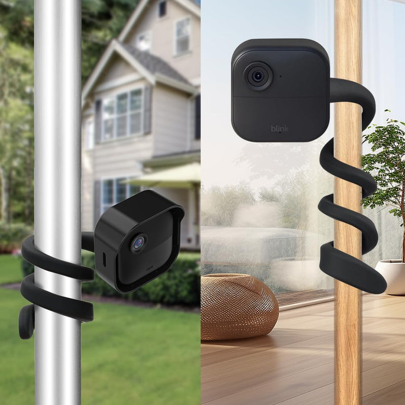All-New Flexible Twist Mount Compatible with Blink Outdoor (4th &3rd Gen), Weather Proof Protective Housing for Blink Camera System (Black, 2Pack) 2 Pack Black