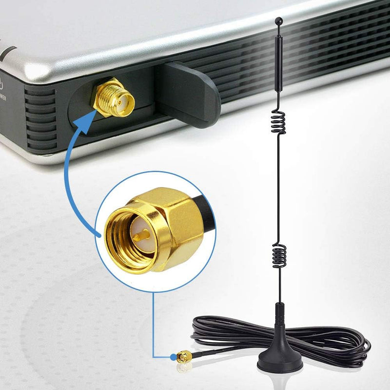 Bingfu Dual Band WiFi 2.4GHz 5GHz 5.8GHz 9dBi Magnetic Base SMA Male Antenna (2-Pack) for Wireless Vedio Security Camera Surveillance Recorder Truck Trailer Rear View Backup Camera Reversing Monitor 2-Pack [SMA] Male Antenna