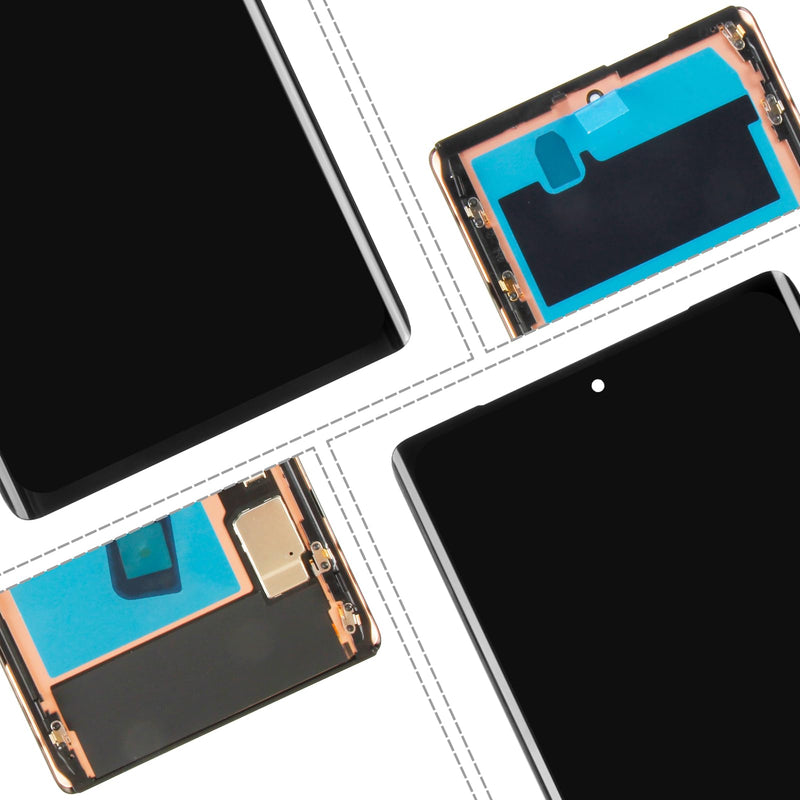 OLED for Google Pixel 6 Pro Screen Replacement with Frame,Black | for G8VOU GLUOG, LCD Display Touch Assembly,No Fingerprint Cable,Includes Repair Tools