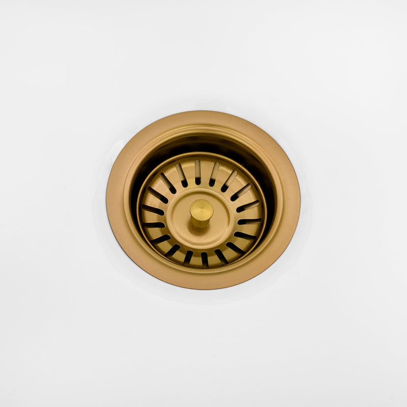 Ruvati Kitchen Sink Strainer Drain Assembly - Satin Matte Gold Stainless Steel - RVA1022GG