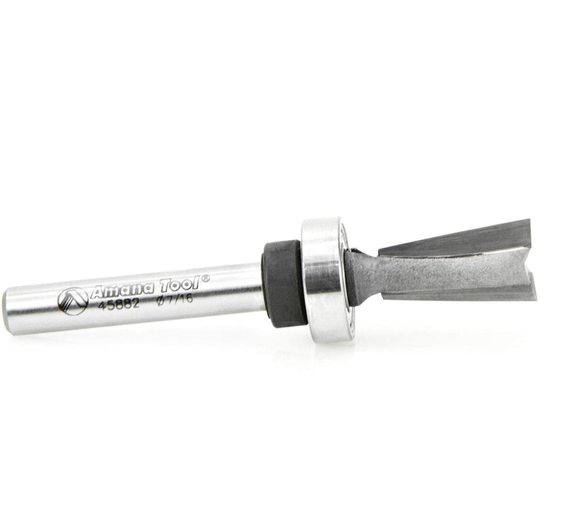 Amana Tool - 45882 Carbide Tipped Keller Dovetail 7 Deg x 7/16 Dia x 3/4 x 1/4" Shank