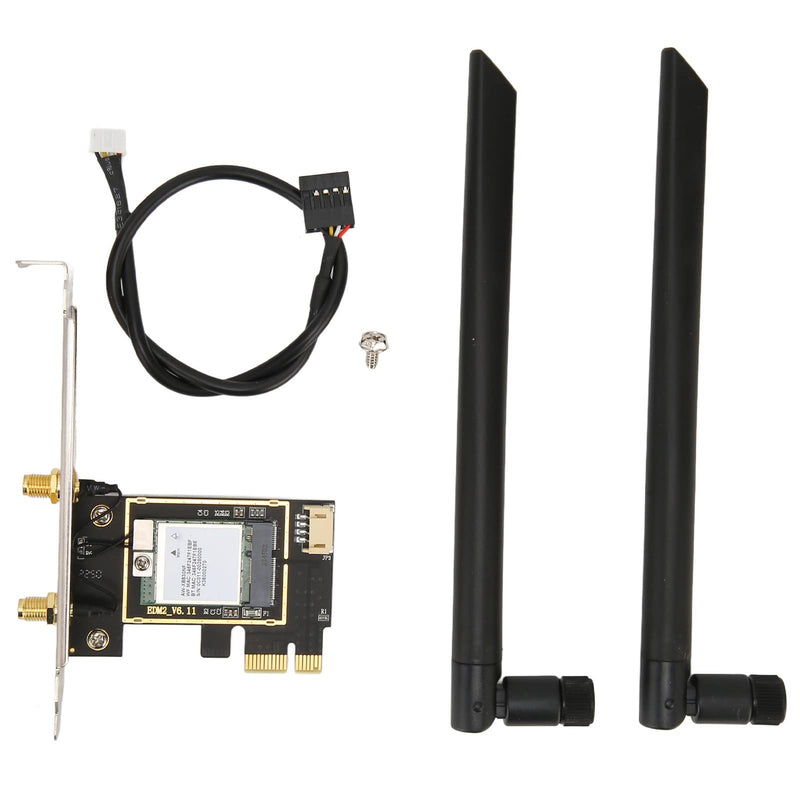 PCIe 6E Card, XB530NF MT7922 RZ616 2.4G 5G 6Ghz 3 band, Up to 2400Mbps Antenna MU MIMO PCIe Network Card, BT 5.2 Cordless NIC Adapter