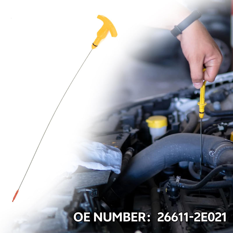 26611-2E021 Oil Dipstick 266112E021 for Hyundai Elantra 2011-2018 Tucson Sonata & for Kia Forte Optima Soul Engine Oil Level Dipstick