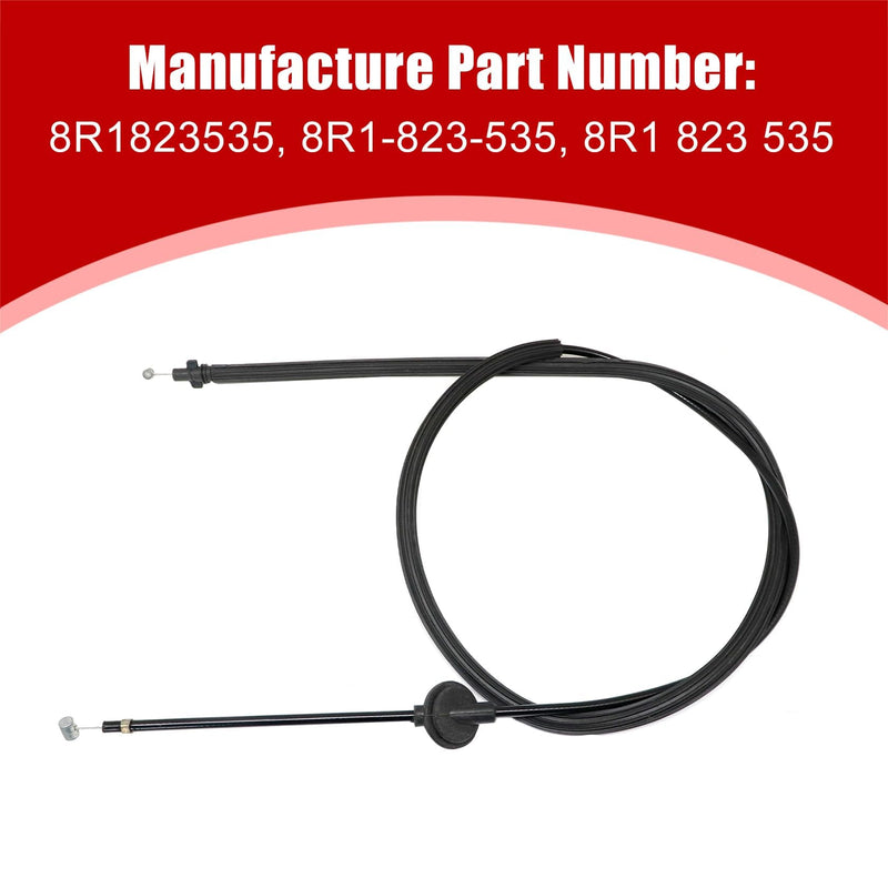FZJDSD Hood Latch Release Cable 1PC Front Compatible with Audi A4 S4 A5 S5 Q5 SQ5 2008-2017 Replace 8R1823535, 8K1823535, 8T1823535, Front Hood Latch Lock Release Cable