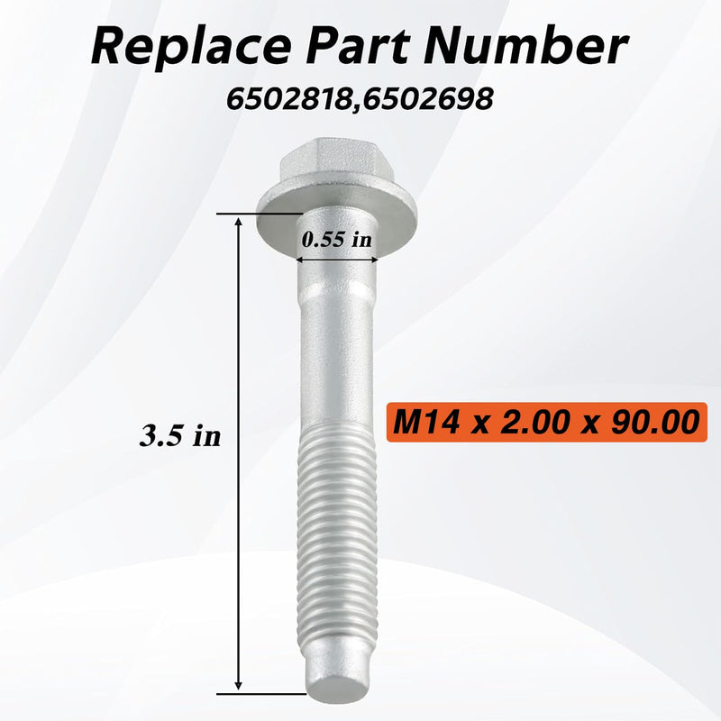 Pair of M14 Front or Rear Shock Absorber Mount Bolt & Nut Kits Compatible with Dodge Ram1500,Ram2500,Ram3500,Ram4500,Ram5500 Replace#:6502818, 6502698