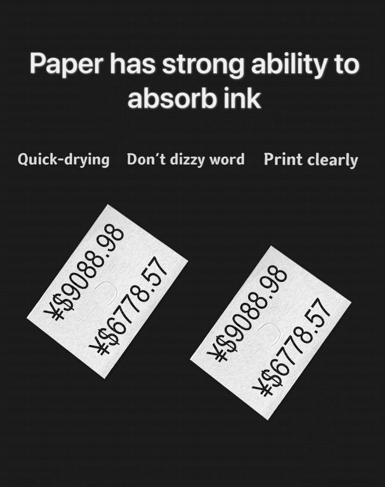 JIAYING Double Line Price Label Paper for MX-6600，20 Rolls ofWhite Price Label Paper 20 Rolls Paper