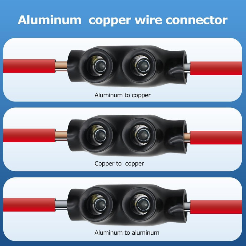 MAKERELE 3-Pack Insulated Multi-Tap Connectors, 1/0-14AWG 1 Port Insulated Wire Connectors with Oxide Inhibitor, Perfect for Challenging Electrical Splicing Tasks 1PORT-3PC