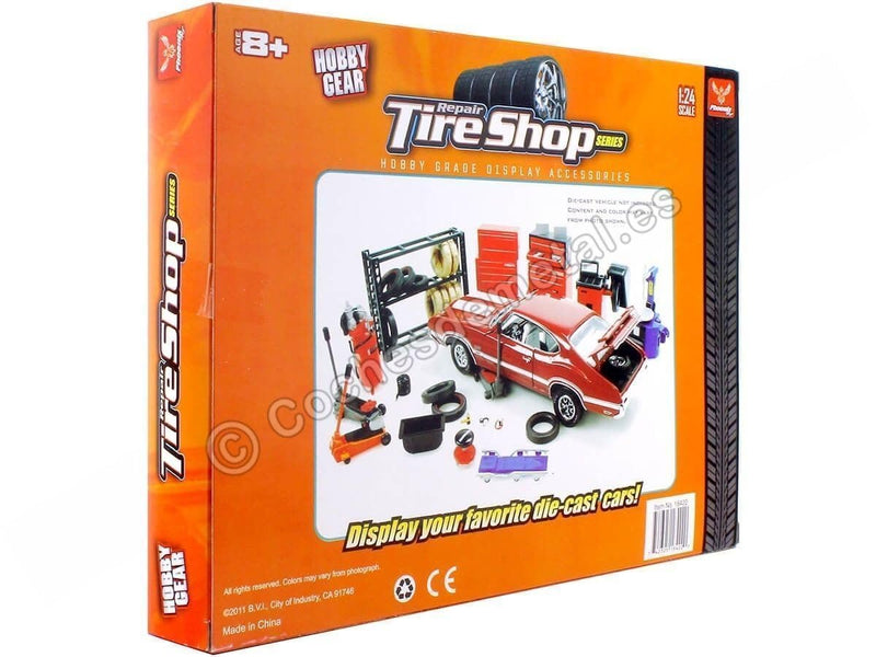 Repair Tire Shop Accessories Tool Set for 1/24 Scale Models by Phoenix Toys