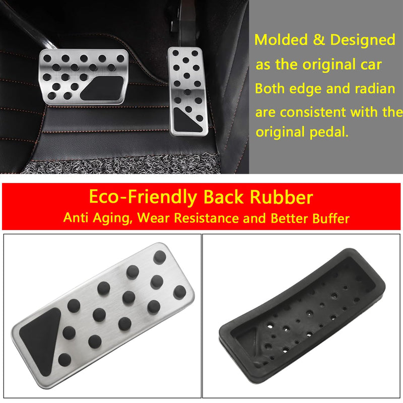 Foot Accelerator Gas Brake Pedal Cover Compatible for Jeep Grand Cherokee WK2 2011-2021, Compatible for Dodge Durango 2011-2024 Accessories No Drill Pad Cap Interior Jeep Grand Cherokee Pedal