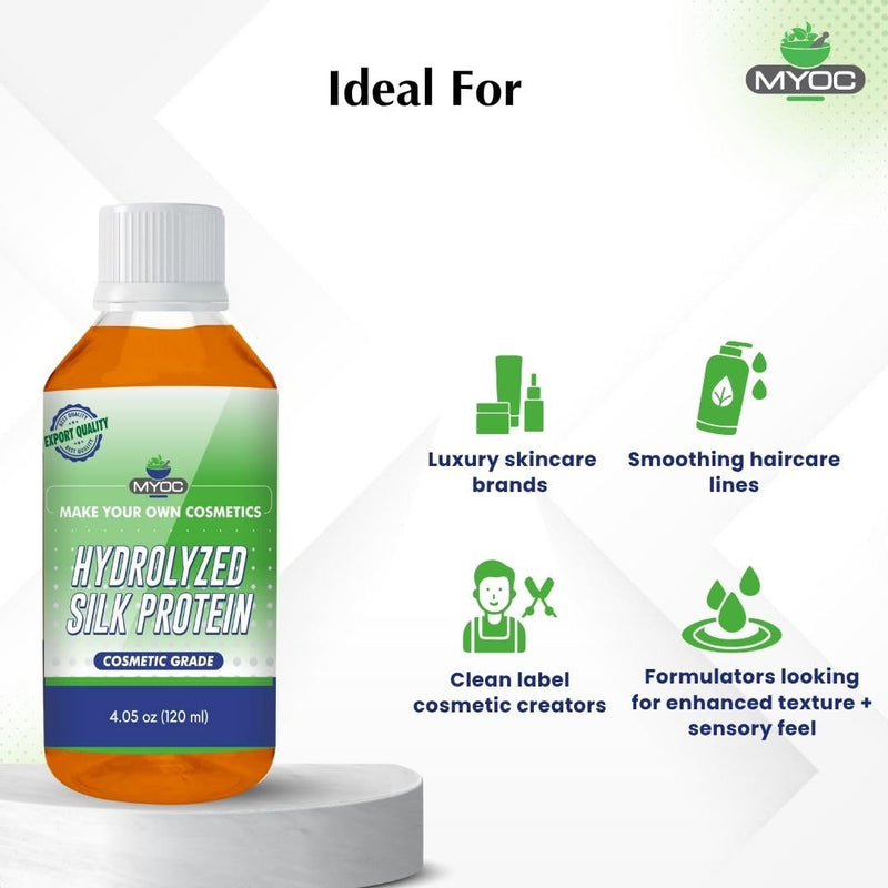 Hydrolyzed Silk Protein, 120 ml / 4.06 Fl Oz, Cosmetic Grade | Care Formulations