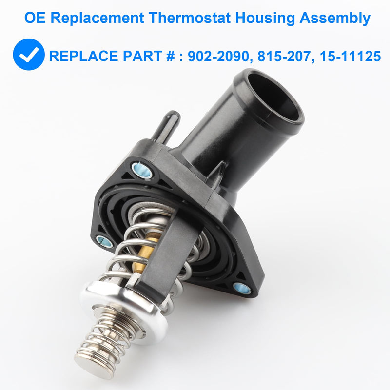 Thermostat Housing Assembly, Replace 902-2090, 815-207, 15-11125 Compatible with Cadillac Chevy GMC 4.3 5.3 5.3L 6.2L - 2014-2018 Silverado 1500 Sierra 1500, 2015-2020 Suburban Tahoe Yukon Escalade