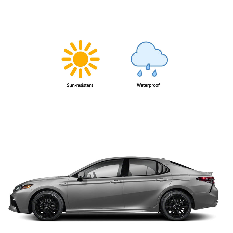 CKE Compatible with Toyota Camry 2024 2023 2022 2021 2020 2019 2018 Accessories Sporty Car Rear Side Window Louvers Air Vent Scoop Shades Cover Trim Blinds -Glossy Black (Not Fit 2025) Glossy Black