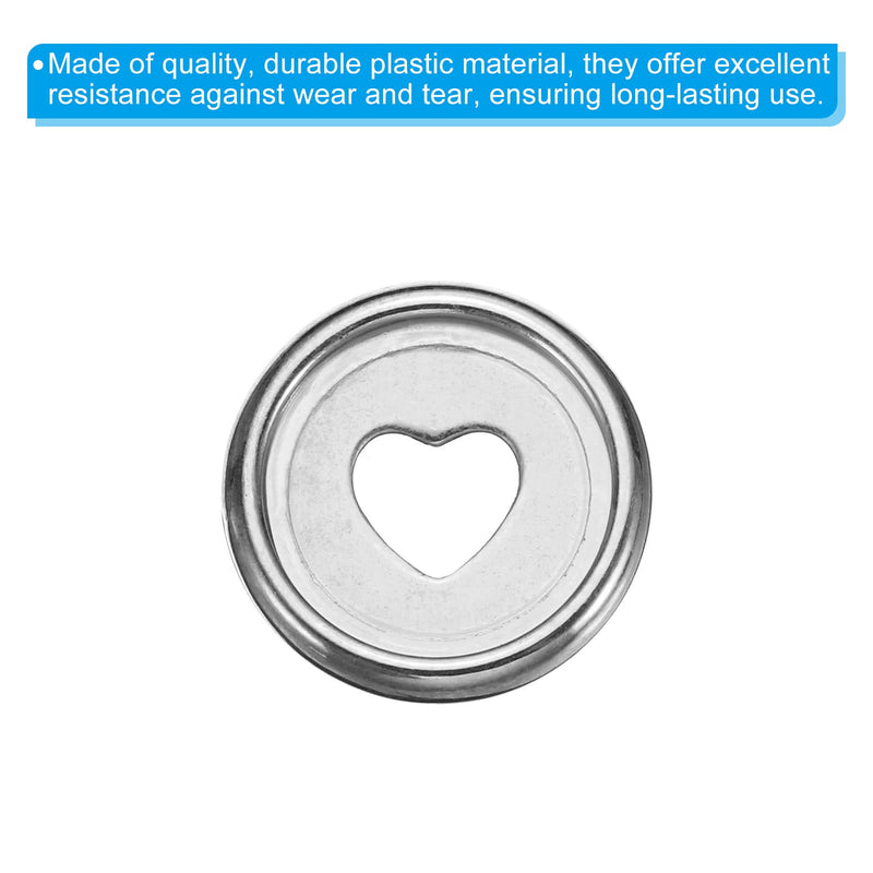 PATIKIL 24mm Plastic Book Binding Discs, 22 Pack Discbound Expansion Discs Plating Heart Binder Rings for DIY Notebook Planner, Silver