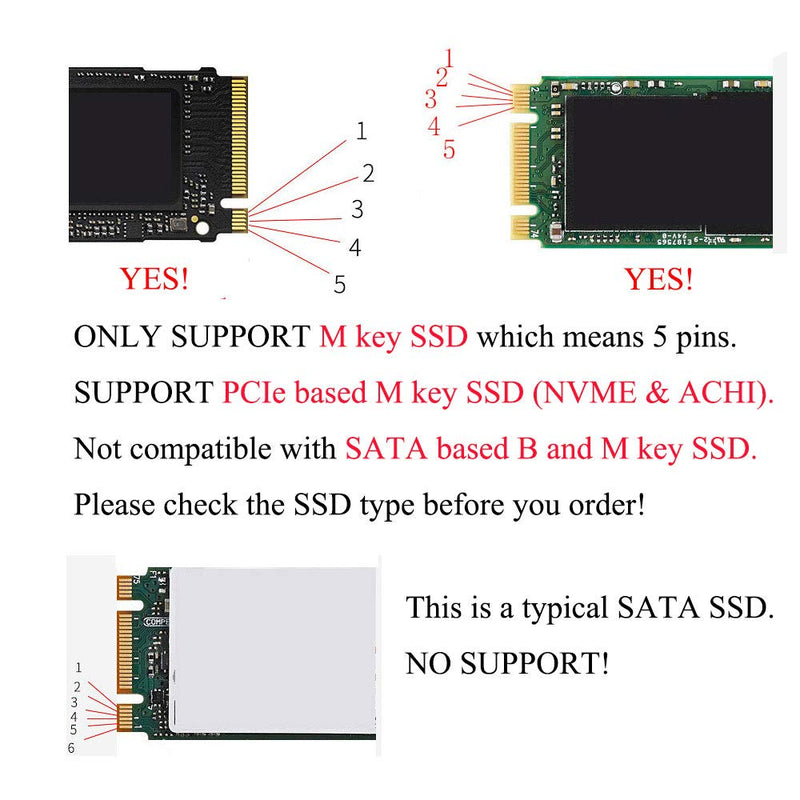 M.2 NVME SSD Convert Adapter for SSD MacBook Pro 2016-2017 A1708 – Connector 22 + 34 Points