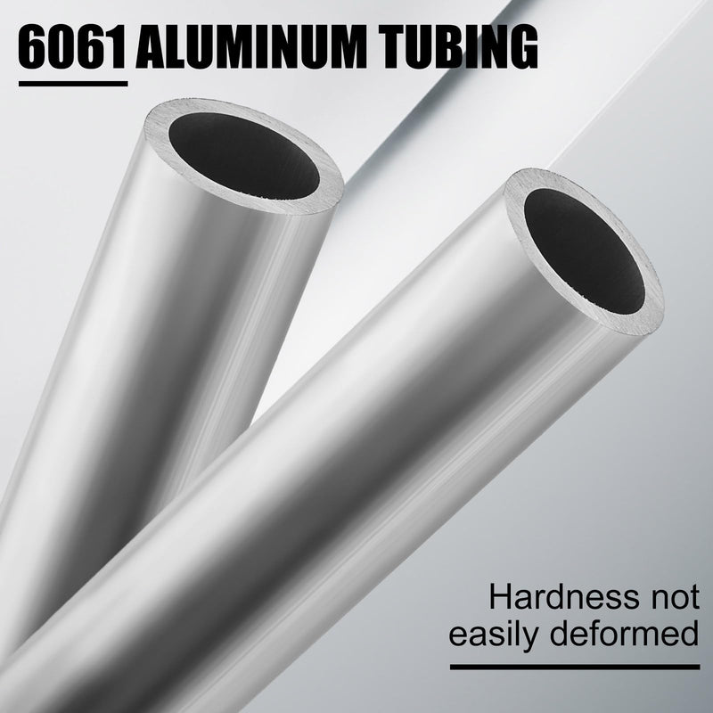 Gisafai 2 Pcs Aluminum Round Tubing 1" Od 0.12" Wall x 24" Length Straight Industrial Metal Aluminum Tube for Furnishing, DIY Projects, Machinery 24 Inch
