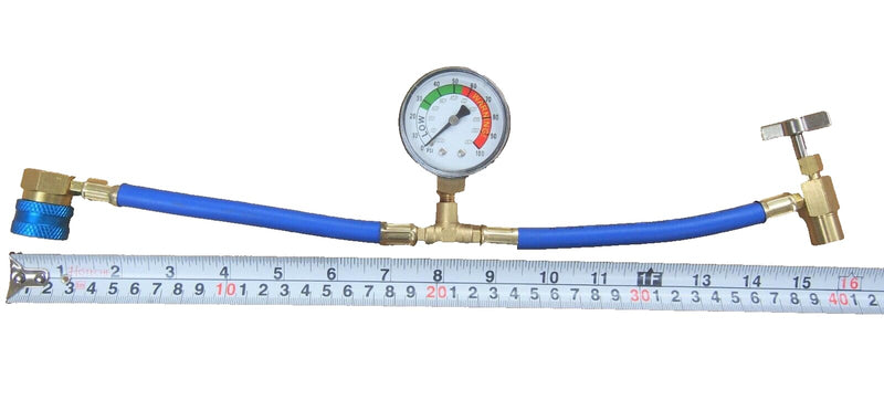 Hoteche Self-Sealing R1234yf A/C Can Tap Gauge Hose Recharge AC Conditioning 1/2" Acme Left Hand Threads HD77