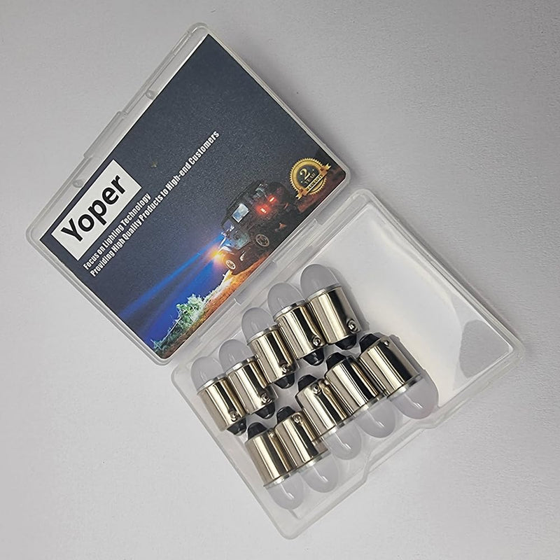 Yoper BA9S 53 57 1895 64111 LED Light Bulb for Car 12V White White Color