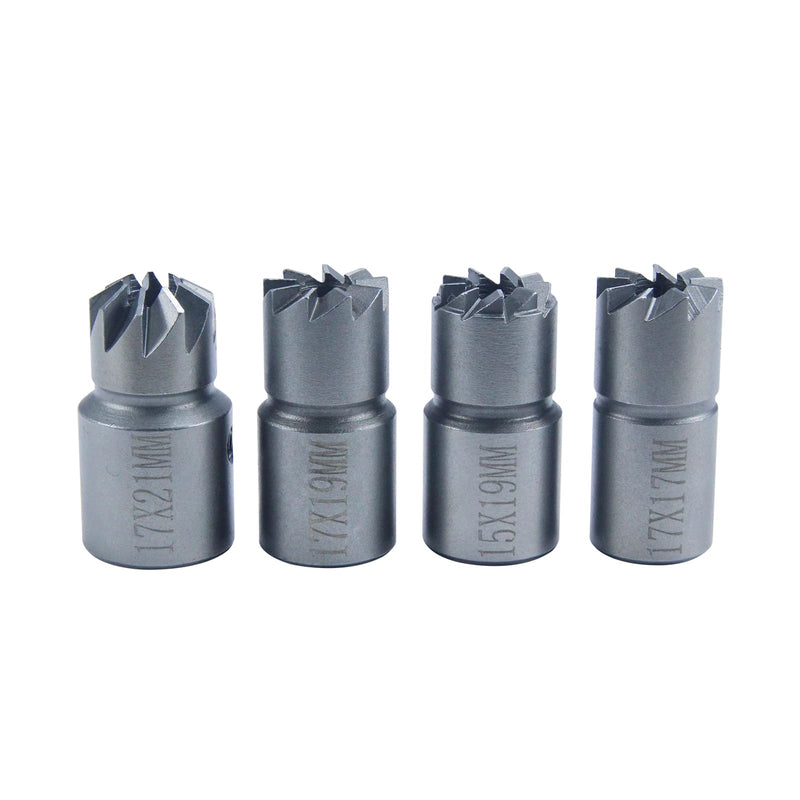 19 PCS Universal Injector Seat Cleaning Set Diesel Engines Injector Seat Cleanner Brush Kit with Drivers (5pc Diesel Injector Seat Cutter Cleaner) 5pc Diesel Injector Seat Cutter Cleaner