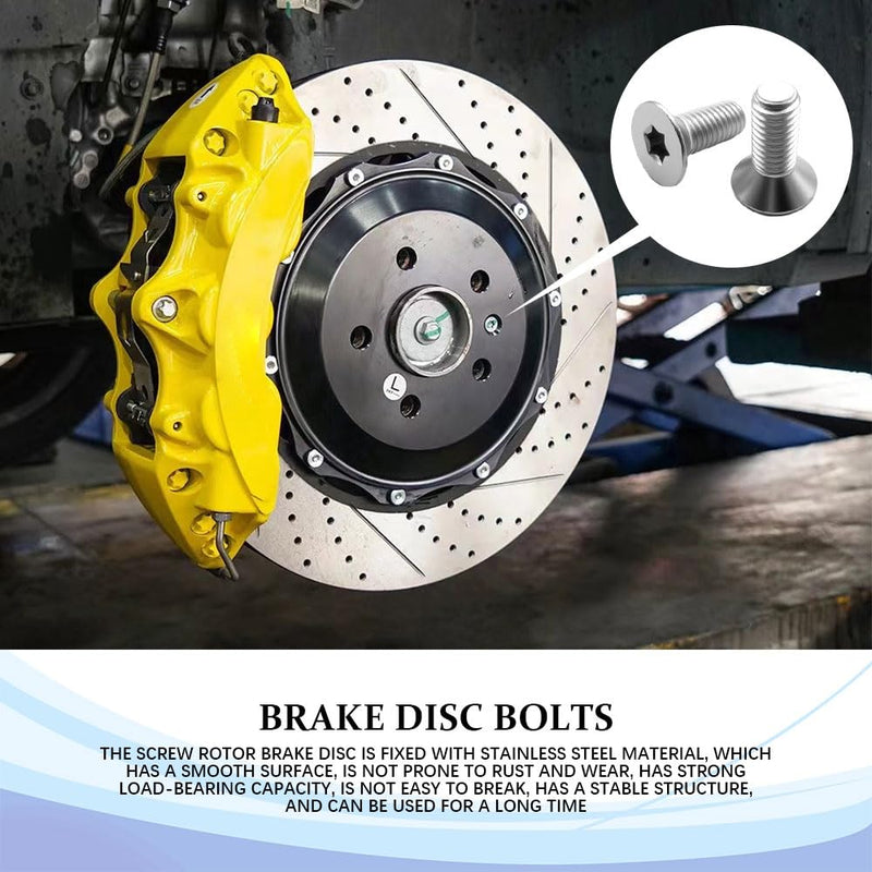 8PCS Brake Disc Rotor Screws, Brake Disc Bolts, Front and Rear Stainless Steel Retaining Screws, Auto Accessories Car Torx Rotor Countersunk Bolts for Buick Chevry GMC, Replace OEM# 11609271