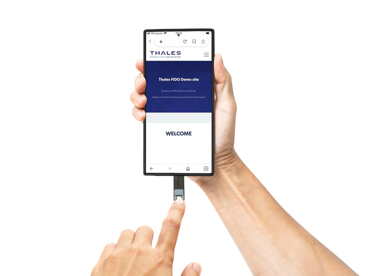 Thales SafeNet eToken FIDO, FIDO2 Certified Security Key, USB-C, for passwordless Phishing-Resistant authentication to Web apps and desktops