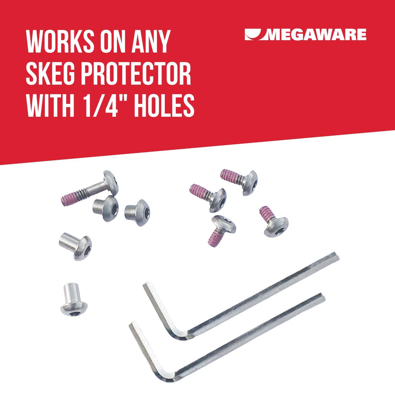 MEGAWARE KEELGUARD SkegGuard Replacement Screw Kit for Skeg Protector | Includes the same self locking mounting hardware included with the Megaware SkegGuard