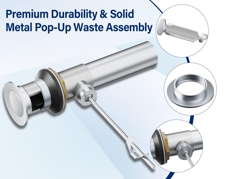 Upgraded Series Rough-In Valve with Drain Assembly,1/2-Inch IPS Connections,Compatible with Moen Widespread Bathroom Sink Faucet,S9000-series,Brass Construction