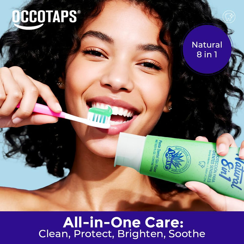 Natural Agave Extract Toothpaste for Sensitive Teeth, Fluoride Free Toothpaste, Remineralizing Gum Care, Gentle Whitening & Fresh Breath, 3.53 Fl Oz 3PK US Manufactured 3.53 Fl Oz (Pack of 3)