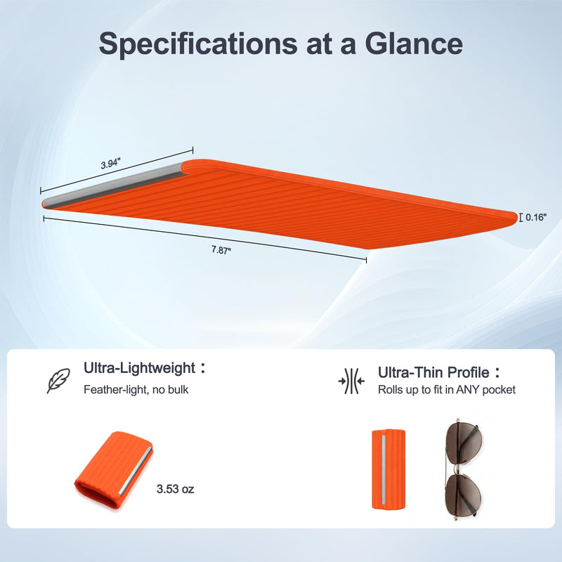 Foldable Silicone Aluminum Holder, Flexible Silicone Phone Stand with Anti-Slip Pad, Portable Rollable Multi-Angle Stand for Phone Tablet Laptop – Bendable & Foldable Home, Office, Travel (1, Orange) 1